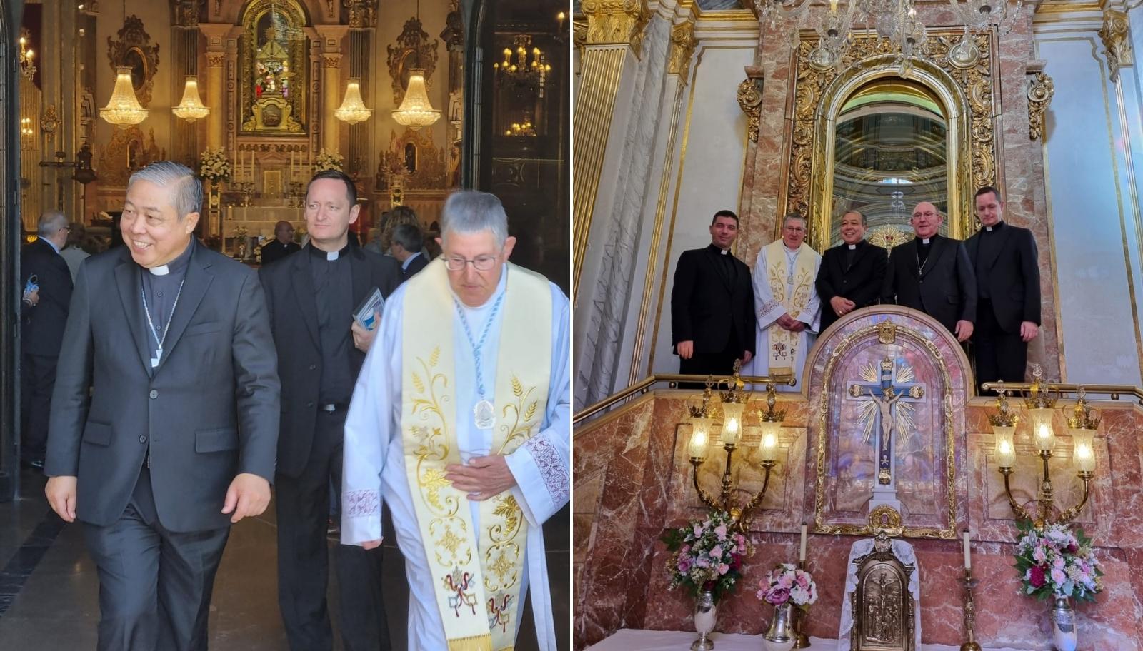 Visita del Nuncio del Papa en España, D. Bernardito Cleopas Auza, a la Basílica del Lledó